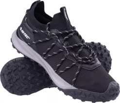 Buty trekkingowe męskie Hi-Tec Stricko czarne r. 45. Czarne trekkingi męskie Hi-tec, bez zapięcia. Za 158.97 zł.
