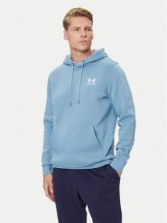 Under Armour Bluza Ua Essential 1373880 Błękitny Loose Fit. Niebieskie bluzy męskie Under Armour, l, bez wzorów, z bawełny, bez ramiączek, bez kaptura. Za 249.99 zł.