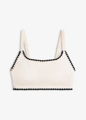Biustonosz bikini bustier z haftem. Zielone bikini bonprix, bez wzorów. Za 79.99 zł.