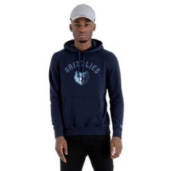 Bluza z kapturem Memphis Grizzlies NBA. Niebieskie bluzy męskie New Era, m, bez wzorów, bez ramiączek, z kapturem. W wyprzedaży za 265.25 zł.