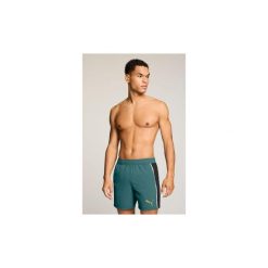 Kąpielówki Męskie - szorty do połowy łydki - Crinkle T7 - czarne / miętowe. Czarne kąpielówki męskie Puma, m, bez wzorów, z poliamidu. Za 243.00 zł.