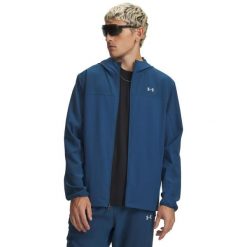 Kurtka do biegania męska Under Armour Velociti Pro Storm. Niebieskie kurtki męskie Under Armour, l, bez wzorów, z elastanu, z kapturem. Za 468.05 zł.