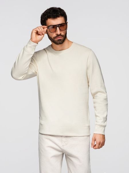 Bluza męska dresowa BASIC z okrągłym dekoltem OM-SSBN-0271 - - Rozmiar: L. Niebieskie bluzy męskie Ombre Clothing, l, z aplikacjami, z bawełny, biznesowe, bez ramiączek, bez kaptura. W wyprzedaży za 142.49 zł.