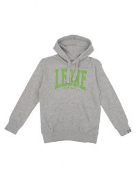 Bluza z bawełna z kaptur na czas wolny na co dzień. Szare bluzy damskie LEONE 1947 APPAREL, bez wzorów, z bawełny, bez ramiączek, bez kaptura. Za 63.11 zł.