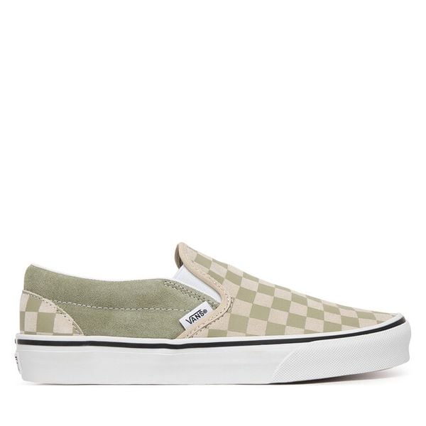 Tenisówki Vans. Zielone trampki i tenisówki damskie Vans, bez wzorów, bez zapięcia. Za 233.99 zł.