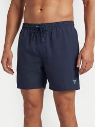 Guess Szorty kąpielowe F6GT24 WG282 Granatowy Regular Fit. Niebieskie kąpielówki męskie Guess, m, z aplikacjami, z syntetyku. Za 219.99 zł.