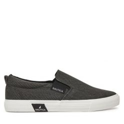 Tenisówki Nautica. Szare trampki męskie Nautica, bez wzorów, bez zapięcia. Za 95.99 zł.