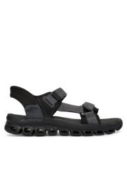 Skechers Sandały Glide Step Sandal 233382/BBK Czarny. Czarne sandały męskie Skechers, bez wzorów, z materiału, bez zapięcia. Za 319.99 zł.
