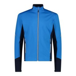 Kurtka CMP. Niebieskie kurtki męskie CMP, na zimę, bez wzorów, z softshellu, sportowe, bez kaptura. W wyprzedaży za 300.55 zł.