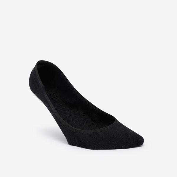 Skarpety balerinki x2. Czarne skarpetki damskie Decathlon, bez wzorów, z bawełny. W wyprzedaży za 19.99 zł.