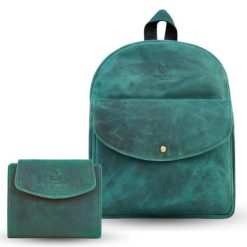 Portfel damski skórzany zielony T-12-GR plecaczek damski miejski vintage T-18-HGR zestaw prezentowy Paolo Peruzzi ZUP-117-GR. Zielone portfele damskie Paolo Peruzzi, ze skóry. Za 309.00 zł.