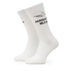 Skarpety długie Aeronautica Militare. Białe skarpety męskie Aeronautica Militare, bez wzorów. Za 59.99 zł.