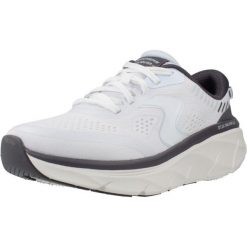 Buty SKECHERS DLUX WALKER 2.0 Biały. Białe obuwie sportowe damskie Skechers, bez wzorów, ze skóry ekologicznej, bez zapięcia. Za 370.99 zł.