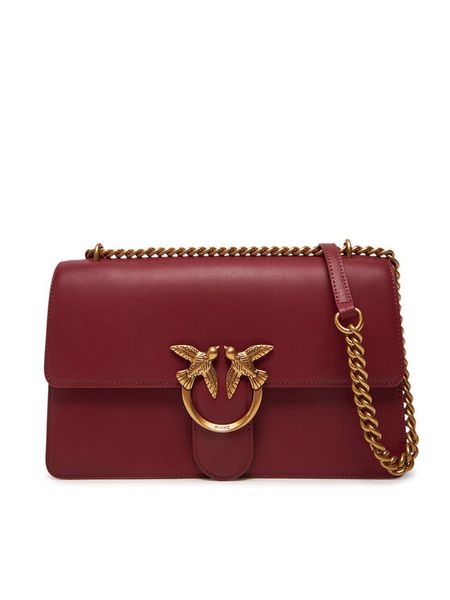 PINKO Torebka Love One Classic Dc PE 25 PCPL 100941 A0F1 Bordowy. Czerwone torebki do ręki damskie Pinko, bez wzorów, ze skóry, bez dodatków. Za 739.99 zł.
