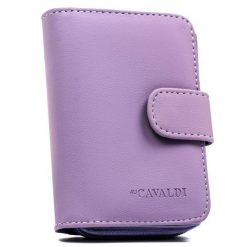 Portfel damski ze skóry ekologicznej w fioletowym kolorze, mieści dowód rejestracyjny 4U Cavaldi K-030B-BL. Fioletowe portfele damskie 4U Cavaldi, ze skóry ekologicznej. Za 29.99 zł.