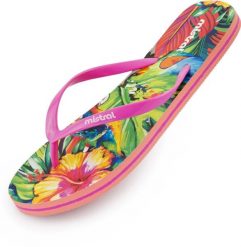 Damskie klapki japonki Mistral Multiflower różowe. Czerwone klapki damskie MISTRAL, na lato, bez wzorów, z materiału, bez obcasa, bez zapięcia. Za 117.99 zł.