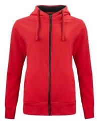 Clique Classic Hoody Full Zip Women – damska bluza z kapturem na zamek. Czerwone bluzy damskie CLIQUE, m, bez wzorów, bez ramiączek, z kapturem. Za 336.55 zł.