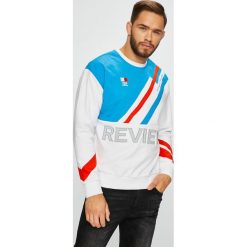 Review - Bluza. Białe bluzy męskie Review, l, z aplikacjami, z bawełny, bez ramiączek, bez kaptura. W wyprzedaży za 159.90 zł.