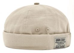 Letnia Czapka Dokerka (Leonka) - Pako Jeans - Beżowa. Brązowe czapki męskie Pako Jeans, na jesień, bez wzorów, z bawełny. Za 49.99 zł.