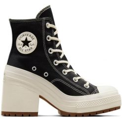 Buty sportowe damskie Converse Chuck 70 De Luxe Heel. Czarne obuwie sportowe damskie Converse, bez wzorów, z bawełny, bez zapięcia. Za 564.95 zł.
