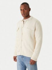 JOOP! Jeans Kardigan Walto 30047659 Écru Modern Fit. Swetry męskie JOOP! Jeans, m, bez wzorów, z bawełny, bez kołnierzyka, bez ramiączek. Za 1,179.00 zł.