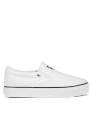DC Shoes Tenisówki WFA3015-1 Biały. Białe trampki i tenisówki damskie DC Shoes, bez wzorów, z materiału, bez zapięcia. Za 159.99 zł.