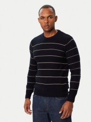 Guess Sweter M6BR37 Z1418 Granatowy Regular Fit. Niebieskie swetry męskie Guess, m, z aplikacjami, z syntetyku, bez kołnierzyka, bez ramiączek. Za 434.99 zł.