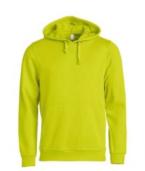 Clique Basic Hoody unisex — trwała bluza z kapturem – visibility green. Zielone bluzy damskie CLIQUE, xs, bez wzorów, z bawełny, bez ramiączek, z kapturem. Za 173.55 zł.