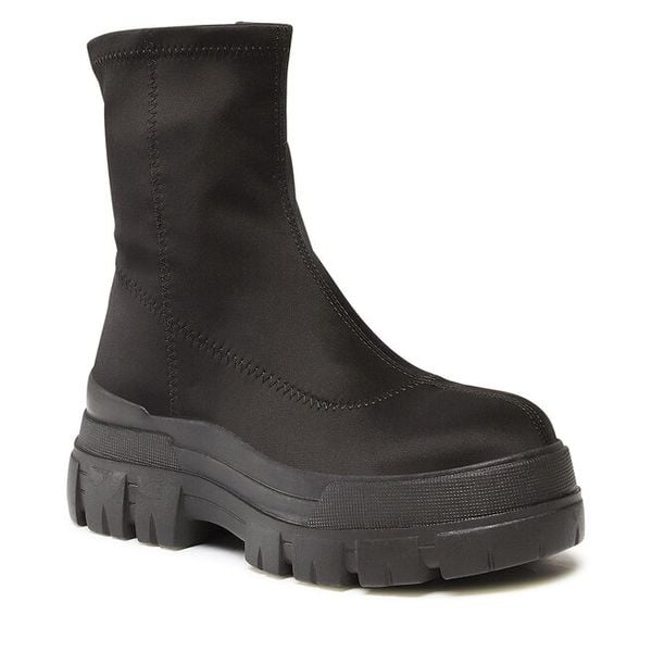 Botki Jenny Fairy. Czarne botki damskie Jenny Fairy, bez wzorów, bez obcasa, na płaskiej podeszwie, bez zapięcia. Za 149.99 zł.