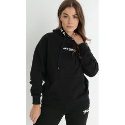 Czarna Bluza z Kapturem Ruzha. Czarne bluzy damskie Born2be, l, bez wzorów, z bawełny, casualowe, bez ramiączek, z kapturem. Za 99.99 zł.