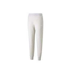 Puma Essential Logo Pants, damskie spodnie dresowe, Beżowe. Brązowe spodnie dresowe damskie Puma, bez wzorów, z bawełny, sportowe. Za 149.99 zł.