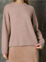 Sweter chunky z domieszką wełny - brązowy. Brązowe swetry nierozpinane damskie Sinsay, l, bez wzorów, z wełny, bez kołnierzyka, bez ramiączek. Za 59.99 zł.