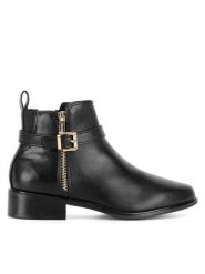 Clara Barson Botki WYL4016-1 Czarny. Czarne botki damskie Clara Barson, bez wzorów, z materiału, bez obcasa, na płaskiej podeszwie, bez zapięcia. Za 149.99 zł.