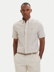 Tommy Hilfiger Koszula MW0MW42449 Beżowy jasny Regular Fit. Brązowe koszule męskie Tommy Hilfiger, m, bez wzorów, ze lnu, bez kołnierzyka, bez ramiączek. Za 369.99 zł.