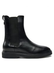 Calvin Klein Sztyblety HW0HW02180 Czarny. Czarne botki damskie Calvin Klein, bez wzorów, ze skóry, bez obcasa, na płaskiej podeszwie, bez zapięcia. Za 775.39 zł.