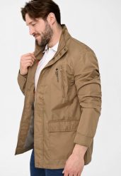 Prosta, lekka kurtka męska J-RICKY. Brązowe kurtki męskie Volcano, m, bez wzorów, z materiału, bez kaptura. Za 299.99 zł.