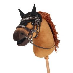Czapka dla konia QHP Ear Net Jump. Czarne czapki damskie QHP, bez wzorów, eleganckie. Za 77.50 zł.