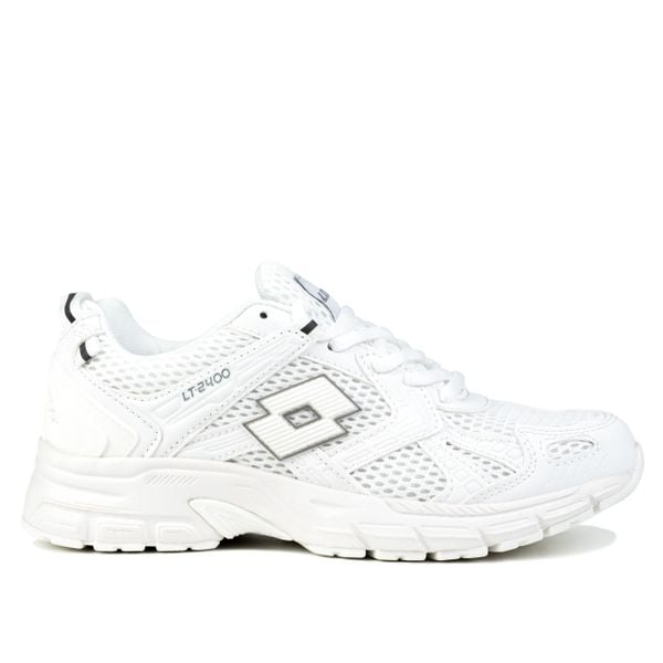 Buty sportowe unisex do biegania Lotto AKIMOTO. Białe obuwie sportowe damskie Lotto, bez wzorów, bez zapięcia, do biegania. W wyprzedaży za 189.00 zł.