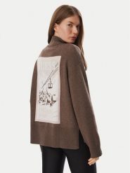 Guess Sweter V6BR12 Z1673 Brązowy Regular Fit. Brązowe swetry nierozpinane damskie Guess, m, z aplikacjami, z syntetyku, bez kołnierzyka, bez ramiączek. Za 394.99 zł.