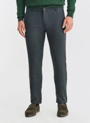 PAKO LORENTE - Grafitowe spodnie męskie. Szare spodnie materiałowe męskie Pako Lorente, bez wzorów, z elastanu. Za 359.99 zł.