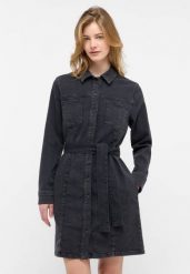 Damska Sukienka Mini Mustang Style Elmira Dress Denim Black 1015588 4000 802. Czarne sukienki damskie Mustang, bez wzorów, z denimu, bez kołnierzyka, bez ramiączek, mini. Za 219.99 zł.