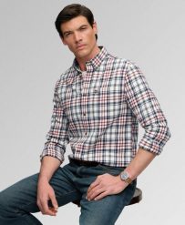 Superdry Koszula Lumberjack z długim rękawem 100% bawełna organiczna. Białe koszule damskie Superdry, xl, bez wzorów, z bawełny, klasyczne, bez kołnierzyka, bez ramiączek. Za 365.95 zł.