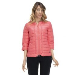 Kurtka z pełny zamek błyskawiczny na co dzień. Brązowe kurtki sportowe damskie LEONE 1947 APPAREL, bez wzorów, z poliesteru, bez ramiączek, bez kaptura. W wyprzedaży za 201.87 zł.