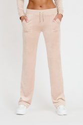 JUICY COUTURE Beżowe spodnie Del Ray Pocket. Brązowe spodnie dresowe damskie Juicy Couture, bez wzorów, z dresówki. W wyprzedaży za 229.99 zł.