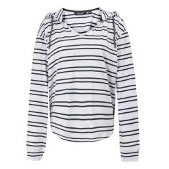Bluza Z Kapturem Damska Paski W Serek Minerve. Białe bluzy damskie Regatta, xl, bez wzorów, sportowe, bez ramiączek, z kapturem. Za 73.99 zł.