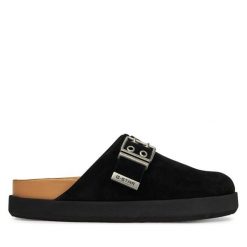 Klapki G-Star. Czarne klapki damskie G-Star, bez wzorów, retro, bez obcasa, bez zapięcia. Za 379.99 zł.