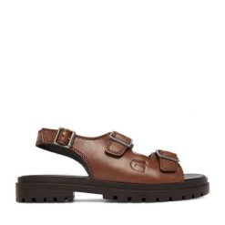 Sandały G-Star Raw. Brązowe sandały damskie G-Star Raw, bez wzorów, bez obcasa, na płaskiej podeszwie, bez zapięcia. Za 249.99 zł.