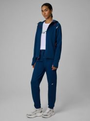 4F Spodnie dresowe joggery damskie - turkusowe XXL. Niebieskie spodnie dresowe damskie 4F, bez wzorów, z dresówki, sportowe. Za 159.99 zł.