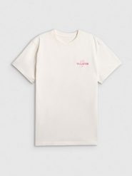 4F T-shirt loose z nadrukiem damski - beżowy S. Brązowe t-shirty damskie 4F, s, bez wzorów, z bawełny, bez kołnierzyka, bez ramiączek. Za 69.99 zł.