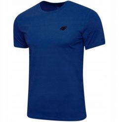KOSZULKA MĘSKA BAWEŁNIANA T-SHIRT SPORTOWY 4F M2256 r L. Koszulki sportowe męskie 4F, l, bez wzorów, z bawełny, bez ramiączek. Za 48.67 zł.